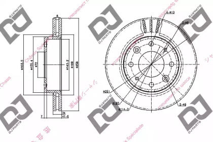 Тормозной диск DJ PARTS BD1083